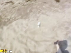 Skinny babe Dasi West gets shagged on the beach