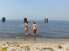 Skinny babe Dasi West gets shagged on the beach