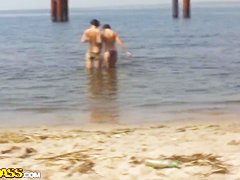 Skinny babe Dasi West gets shagged on the beach