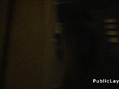 Cash hungry amateur sucks in public pov