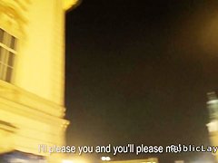 Cash hungry amateur sucks in public pov