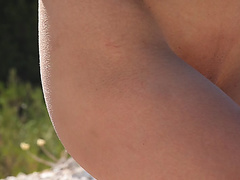 Hot chick Leila fingers her twat in HD art porn