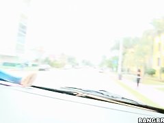 Hooking up Wendy for a kinky porno car drive