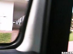 Hooking up Wendy for a kinky porno car drive