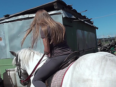 Willa in hardcore outdoor porn vid showing a blonde sucking