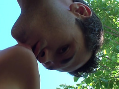 Willa in hardcore outdoor porn vid showing a blonde sucking