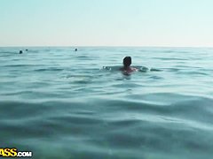 Cuddly chicks relaxing and fucking on a wild vacation