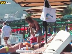 Cuddly chicks relaxing and fucking on a wild vacation