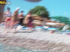 Cuddly chicks relaxing and fucking on a wild vacation