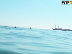 Cuddly chicks relaxing and fucking on a wild vacation