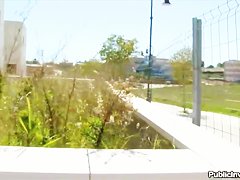 Hot Latina going to get anal outdoors