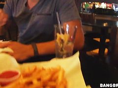 Curvy latina milf Melissa Monet gets filmed outdoor