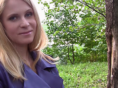 Amber Daikiri in outdoor sex scene with a chick sucking big schlong