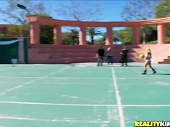 Some crazy and hot bitches getting naked and naughty outdoors