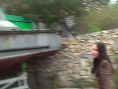 Aurita in outdoor porn video of a real amateur couple