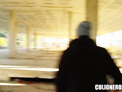 Amazingly hot Nataly Von get hard fucked in public by horny stud