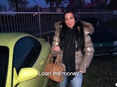 A young girl is offered cash for sex in a lot