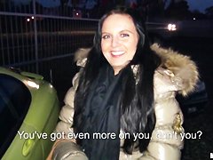 A young girl is offered cash for sex in a lot