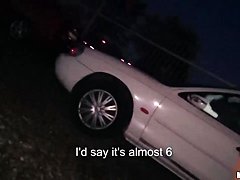 A young girl is offered cash for sex in a lot