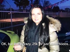 A young girl is offered cash for sex in a lot