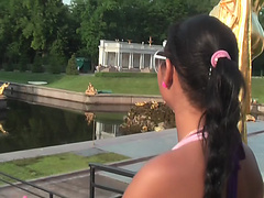 Jocelyn in outdoor amateur sex vid with oral and hard sex