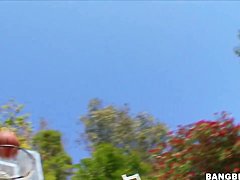 Pale blonde babe Lexi Belle has fun with her boy