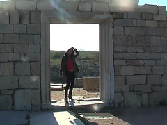 Aurita in outdoor sex scene in a lustful sex tape video