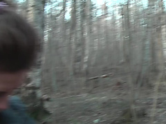 Ally in outdoor sex vid showing a sloppy blowjob