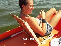 Big boobed Nikol demonstrates her sexy forms