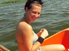 Big boobed Nikol demonstrates her sexy forms