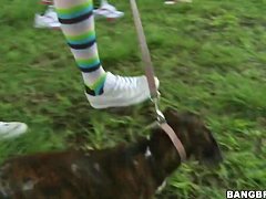 Hot booby show of three nasty lesbian sluts!