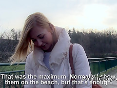Czech blonde banged outdoor pov