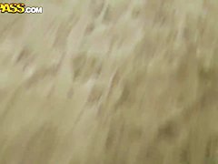 Pretty young Nesty does blowjob in public