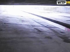 Pretty young Nesty does blowjob in public