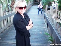 Euro MILF sucks dick in Starbucks bathroom