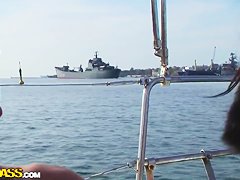 Aurita fucks with her husband on the yacht