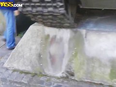 Hot ass slutty Kristene gets filmed outdoor in pov