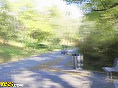 Hot ass slutty Kristene gets filmed outdoor in pov