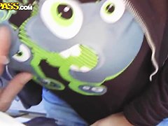 Hot ass slutty Kristene gets filmed outdoor in pov