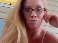 Milf shows pussy and tits