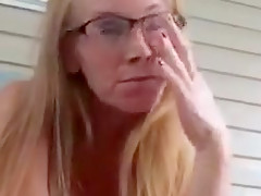 Milf shows pussy and tits