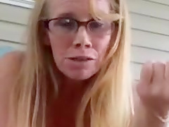 Milf shows pussy and tits