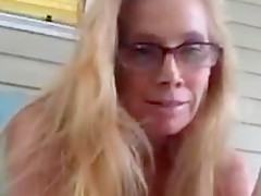 Milf shows pussy and tits