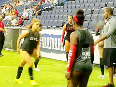 Beauties warmup for some ball