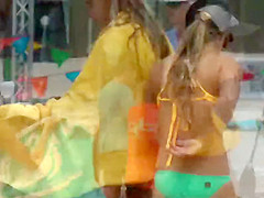 Sexy body of a surfer girl