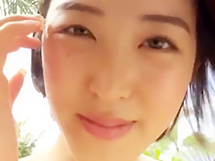 Japanese college girl teasing in swimwear