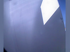 Sexy blonde caught changing in a beach cabin