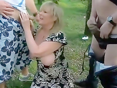 Hottest amateur Gangbang, Mature sex scene