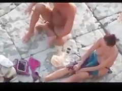 Voyeur beach anal sex