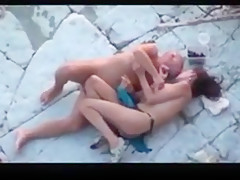 Voyeur beach anal sex
